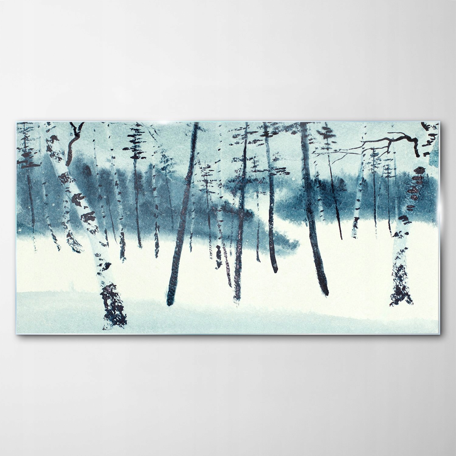 

Obraz Szklany Dekor Krajobraz Śnieg Las 120x60