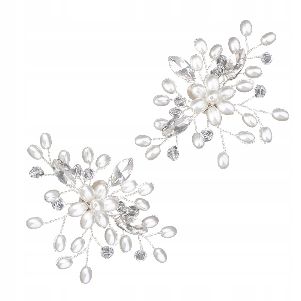 KLAMRY DO BUTÓW Z KRYSZTAŁKAMI I PERŁAMI OZDOBA