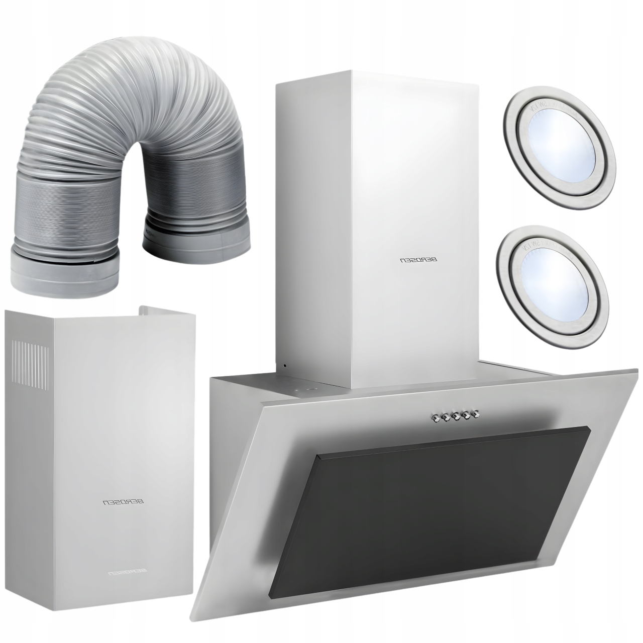 Okap Kuchenny Kominowy 60 CM Pochłaniacz Stal Nierdzewna