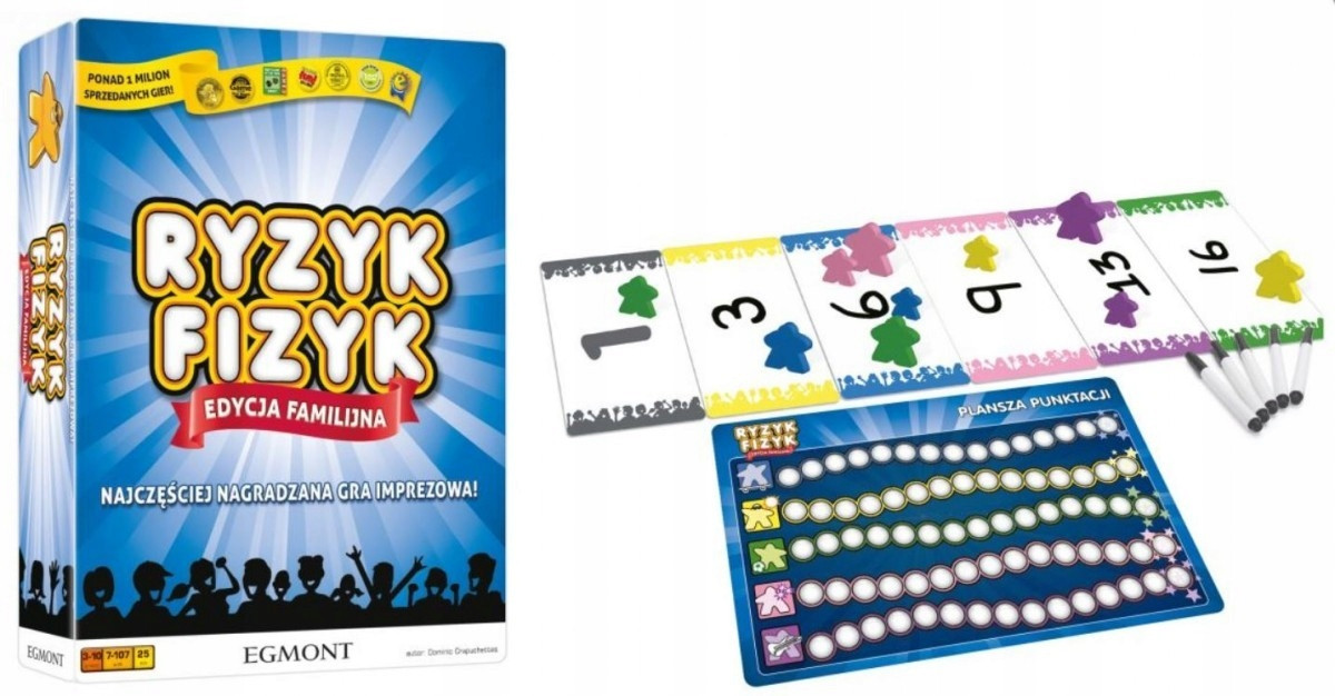 Ryzyk Fizyk Ciekawa GRA PLANSZOWA dla Całej RODZINY Planszówka dla DZIECI