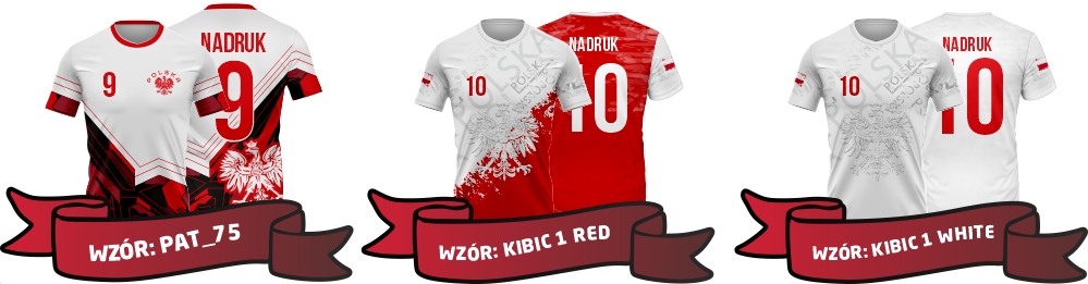 KOSZULKA KIBICA POLSKI KIBIC RĘCZNA NADRUK GRATIS Rękaw krótki rękaw
