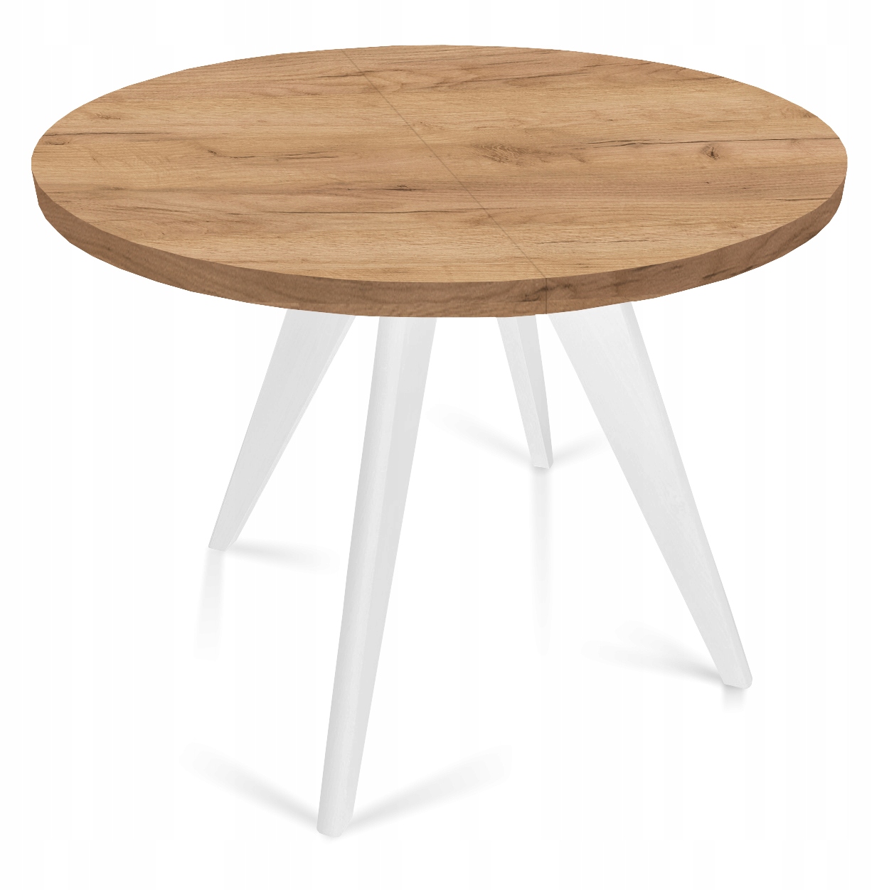 Stół okrągły FARO rozkładany 100/140 skandynawski Szerokość mebla 100 cm