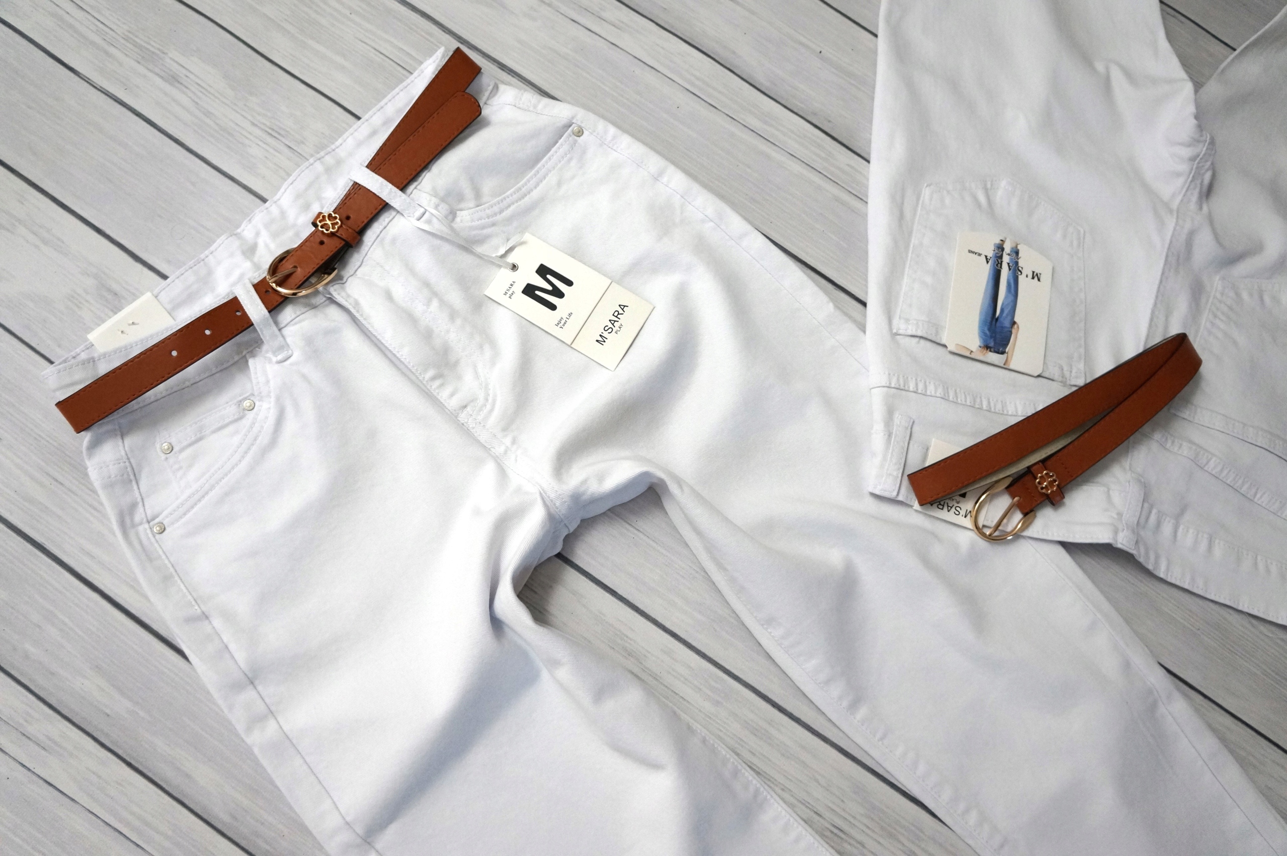 M.SARA DAMSKIE SPODNIE JEANSOWE MOM FIT LUŹNIEJSZE NOGAWKI WYSOKI STAN Rozmiar 46