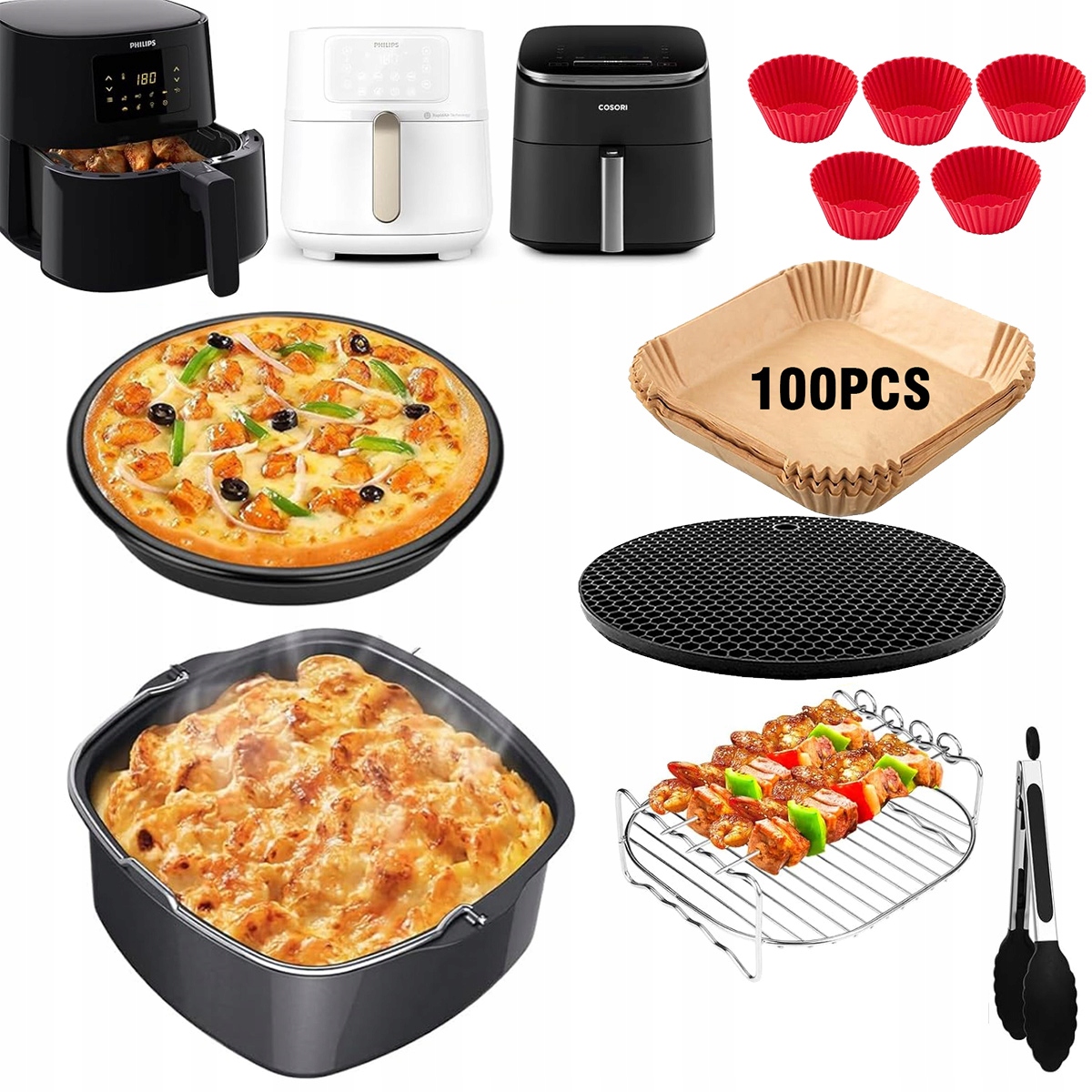 Akcesoria Do Frytkownicy Air Fryer Zestaw 11 El do Philips Airfryer