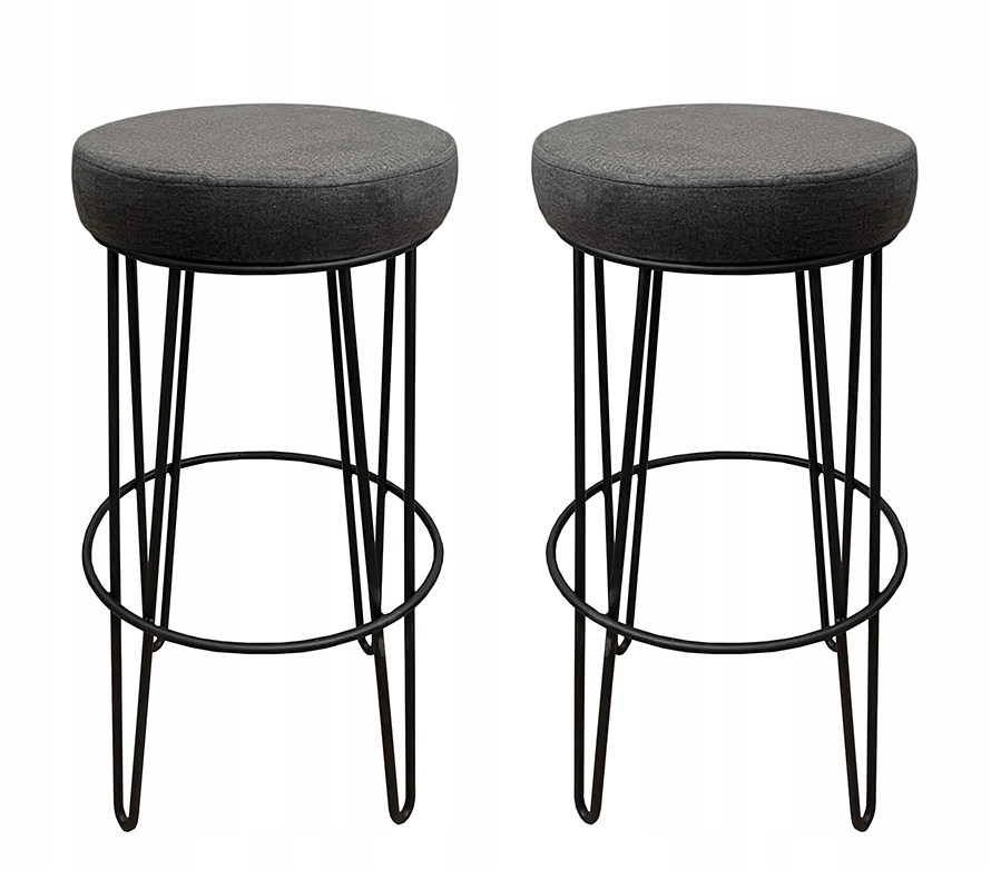 

2x Hoker niski taboret barowy 66cm grafit loft 4P