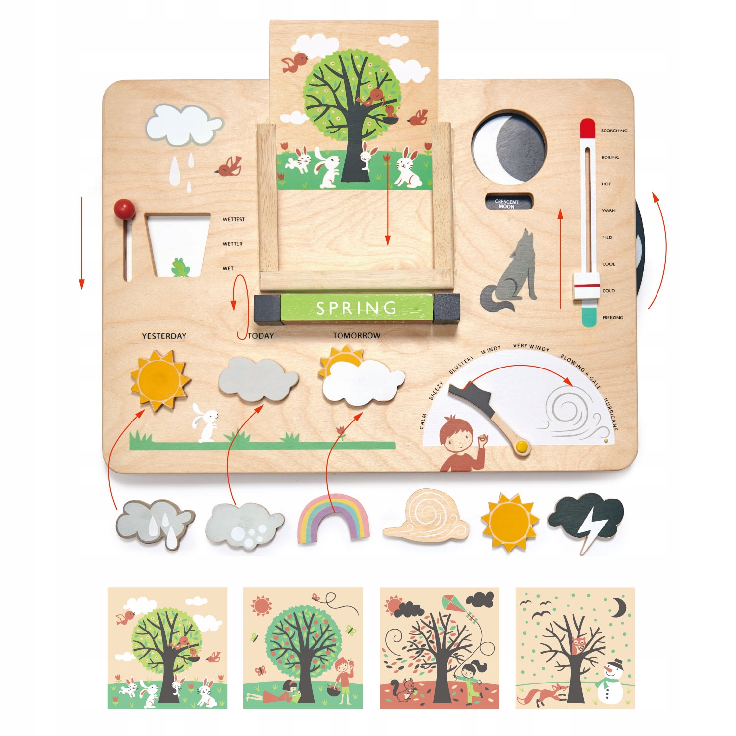 

Drewniana zabawka stacja pogodowa Tender Leaf Toys