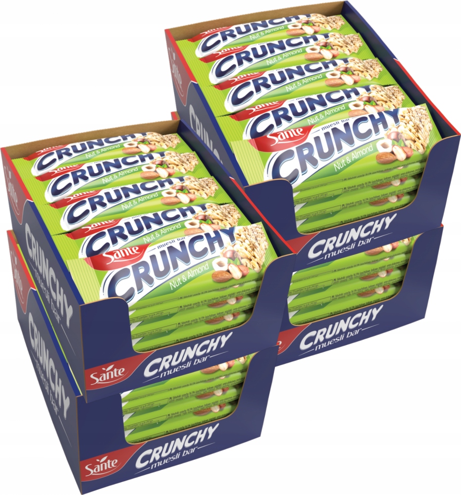 Baton Sante Crunchy orzechowo migdałowy 35g 100szt