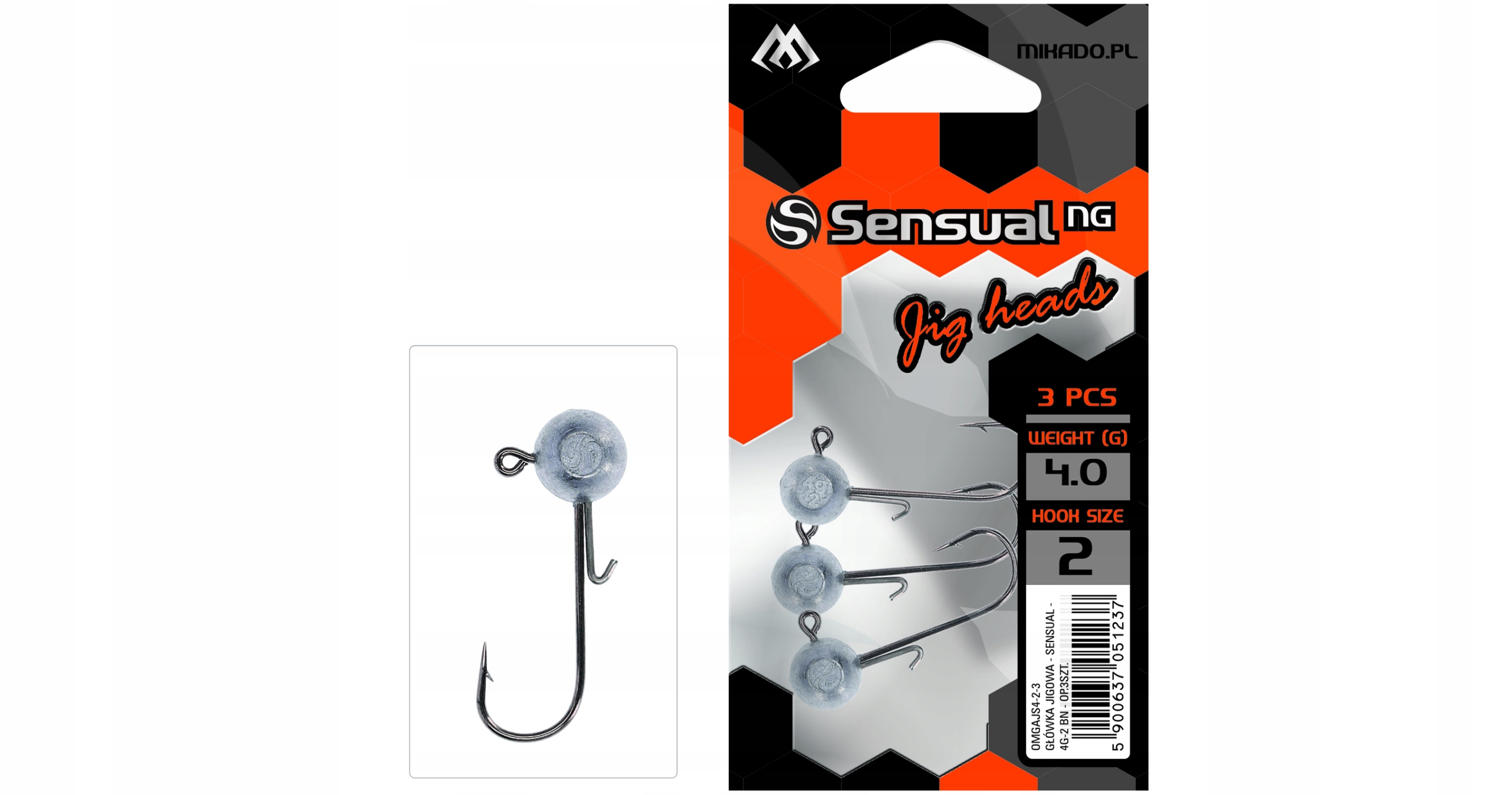 Mikado Sensual Główka Jigowa 4/0 4g 3szt