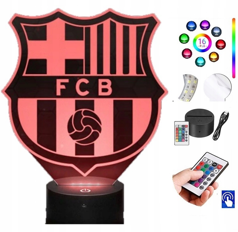 

Lampka Nocna Fc Barcelona Fcb Led Piłka Plexido