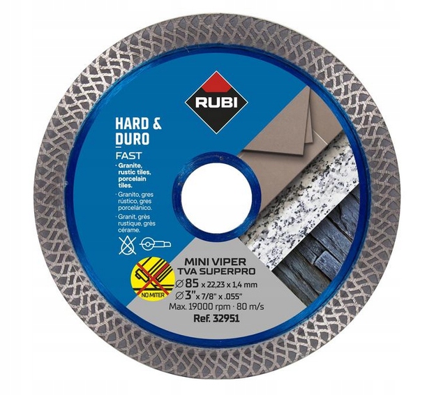 Rubi Diamantový kotouč 85 mm pro tvrdé materiály Turbo Viper-tva 32951