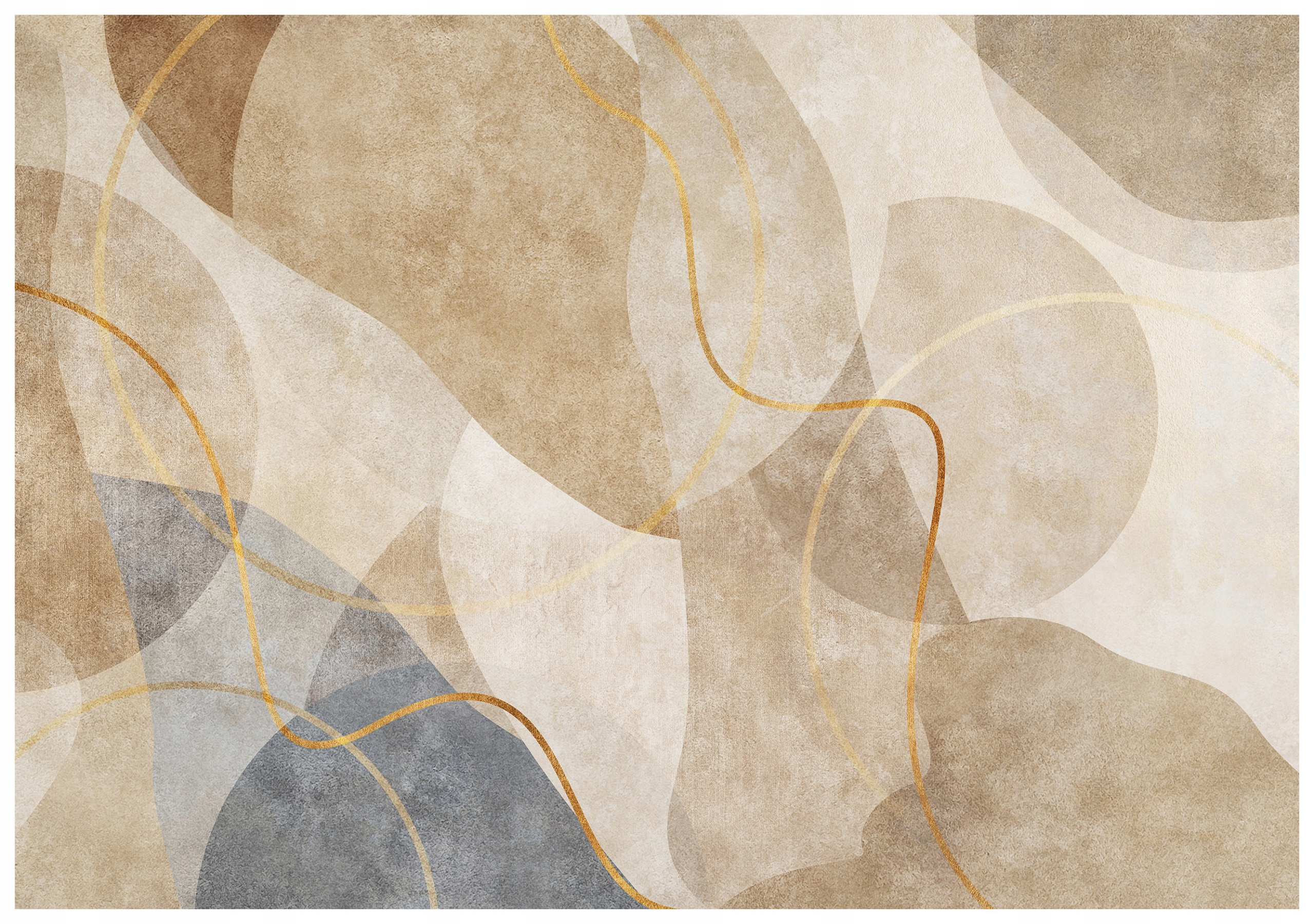 Fototapeta Zlaté línie kontúry Béžová Minimalizmus Elegancia 312x219 lepidlo