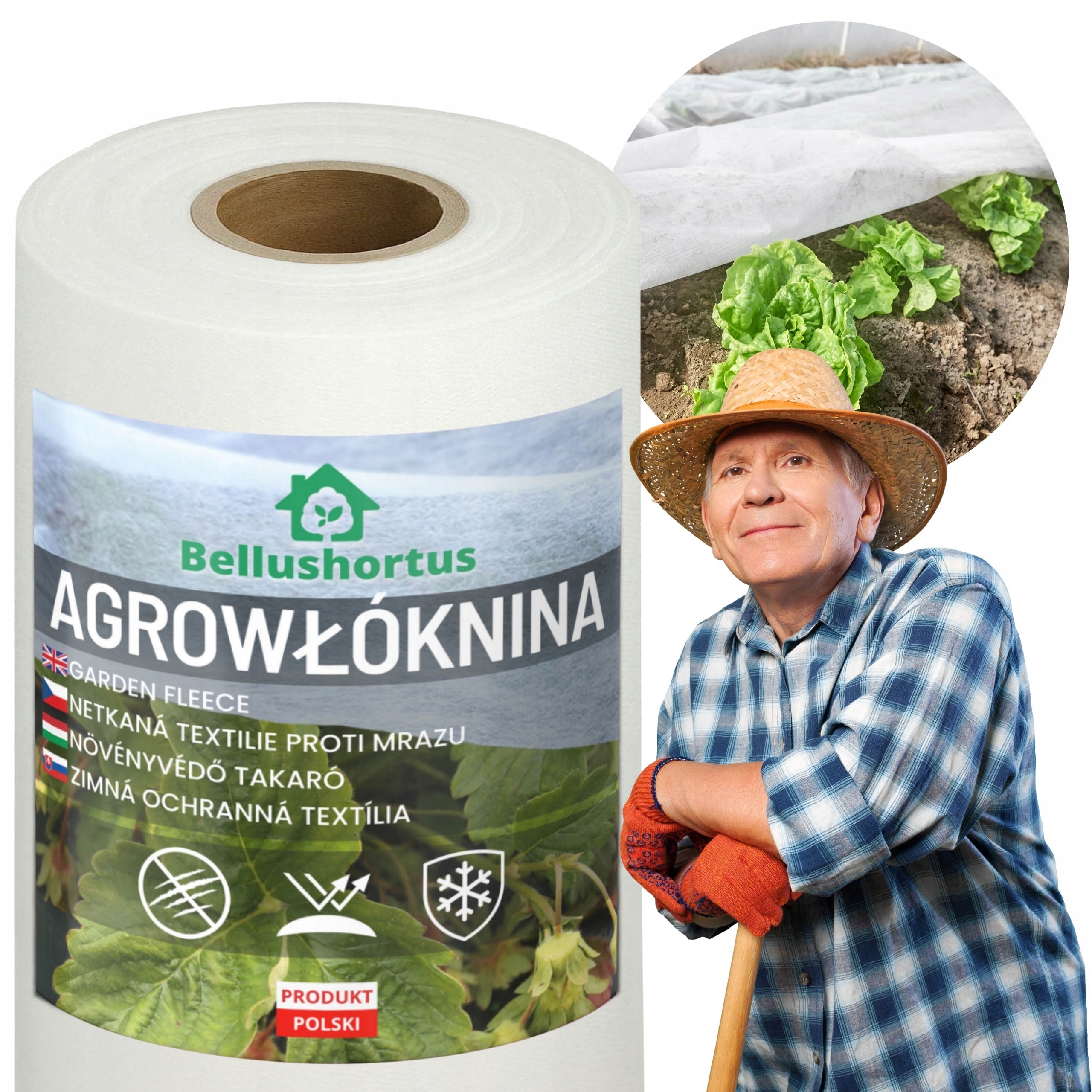 Gruba Agrowłóknina Biała z Uv Okryciowa Zimowa Wiosenna 3,2 x 100m 25g/m2