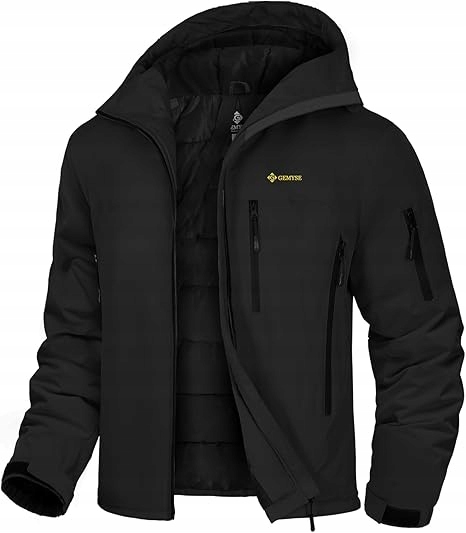 Pánská nepromokavá zimní lyžařská bunda Gemyse černá 2XL