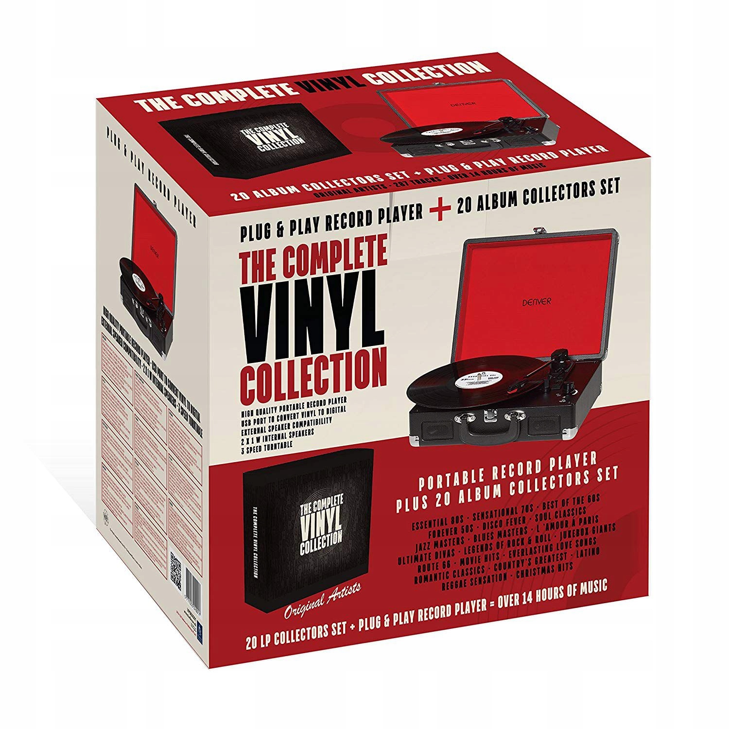 GRAMOFON CZARNY+20 WINYLI [ELEKTRONIKA]+[20XWINYL]