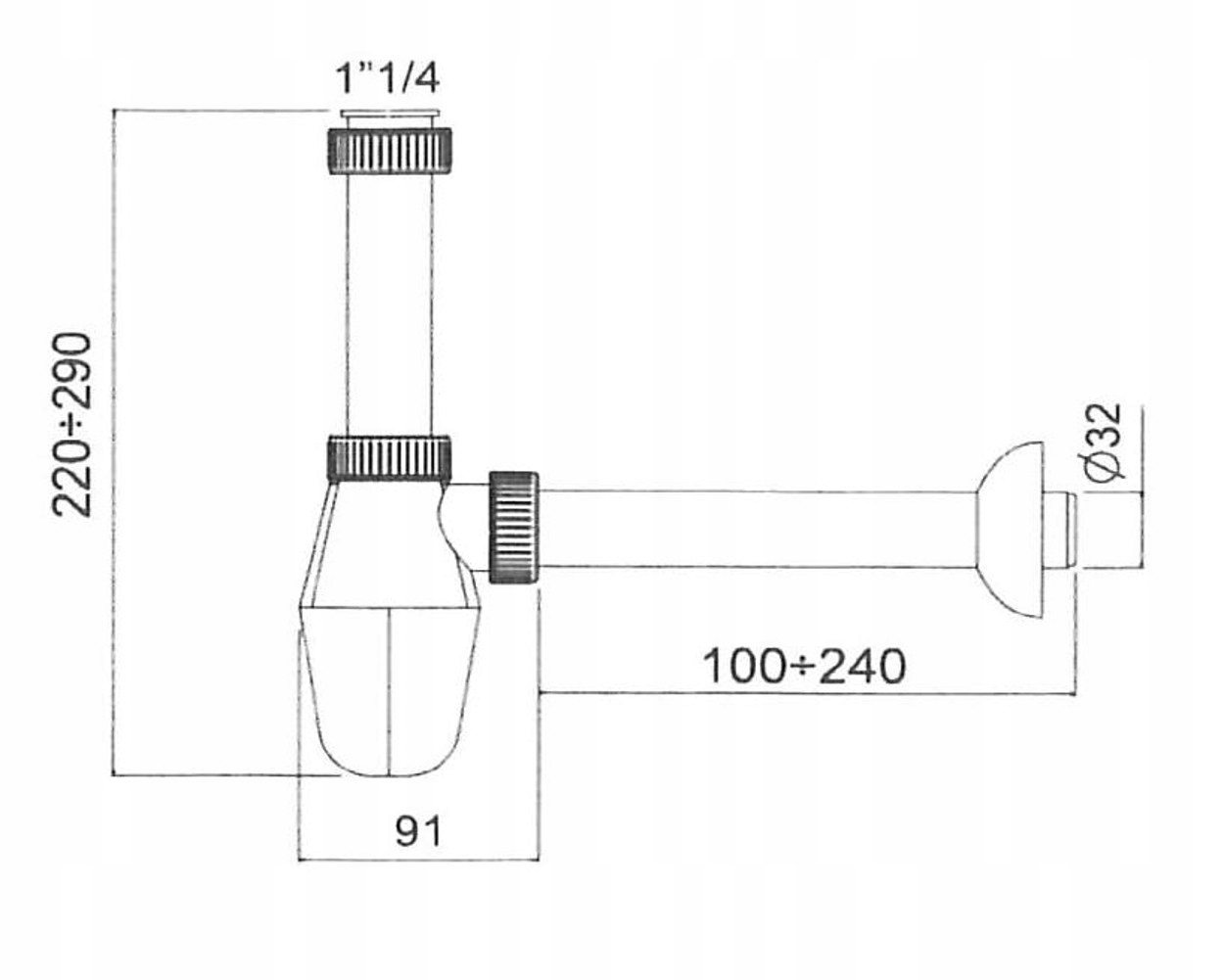 SYFON PÓŁSYFON UMYWALKOWY DO UMYWALKI EAN (GTIN) 5907558294385