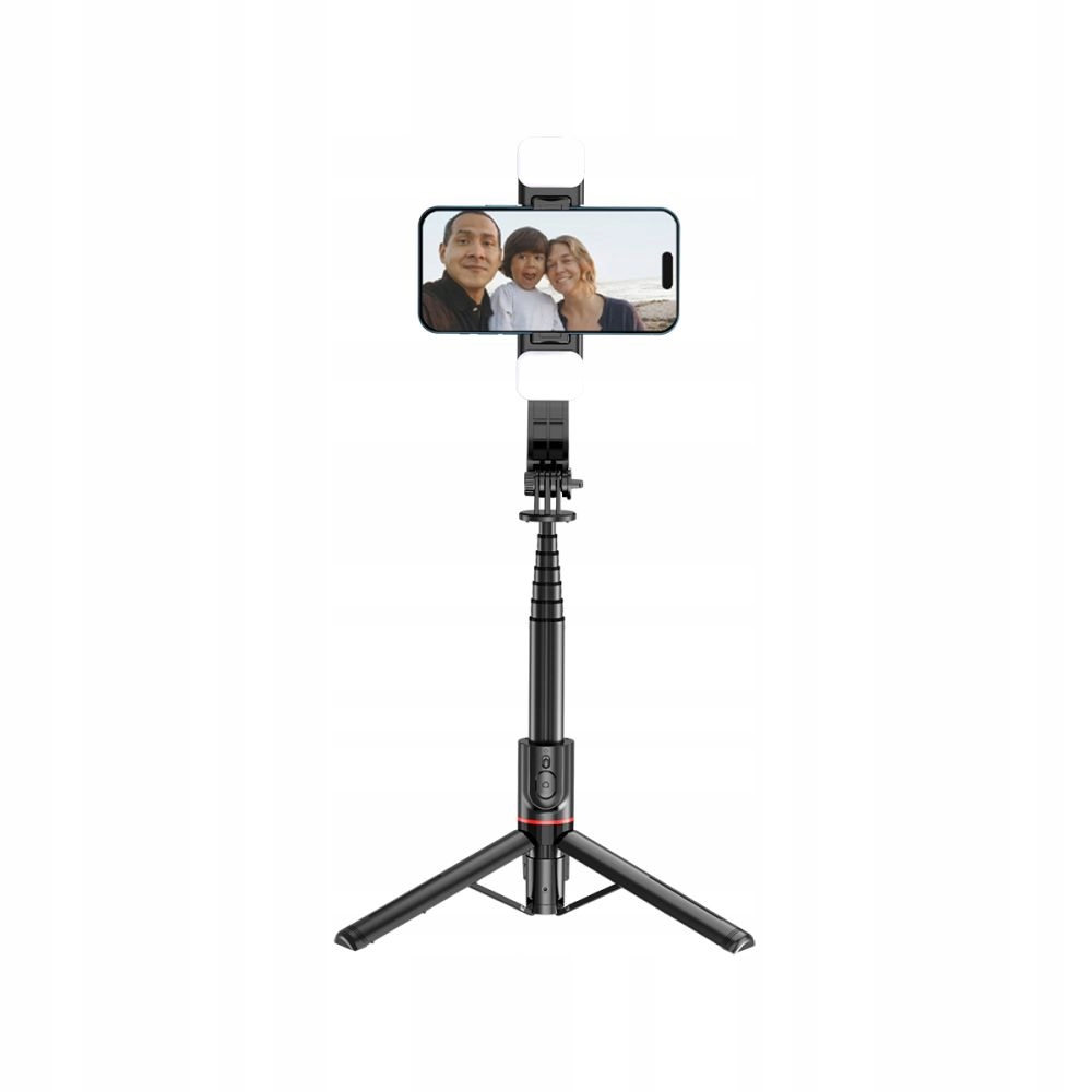 KIJEK SELFIE STATYW TRIPOD BLUETOOTH LAMPA LED VLOG DO IPHONE 12 13 14 15 Marka Tech-protect
