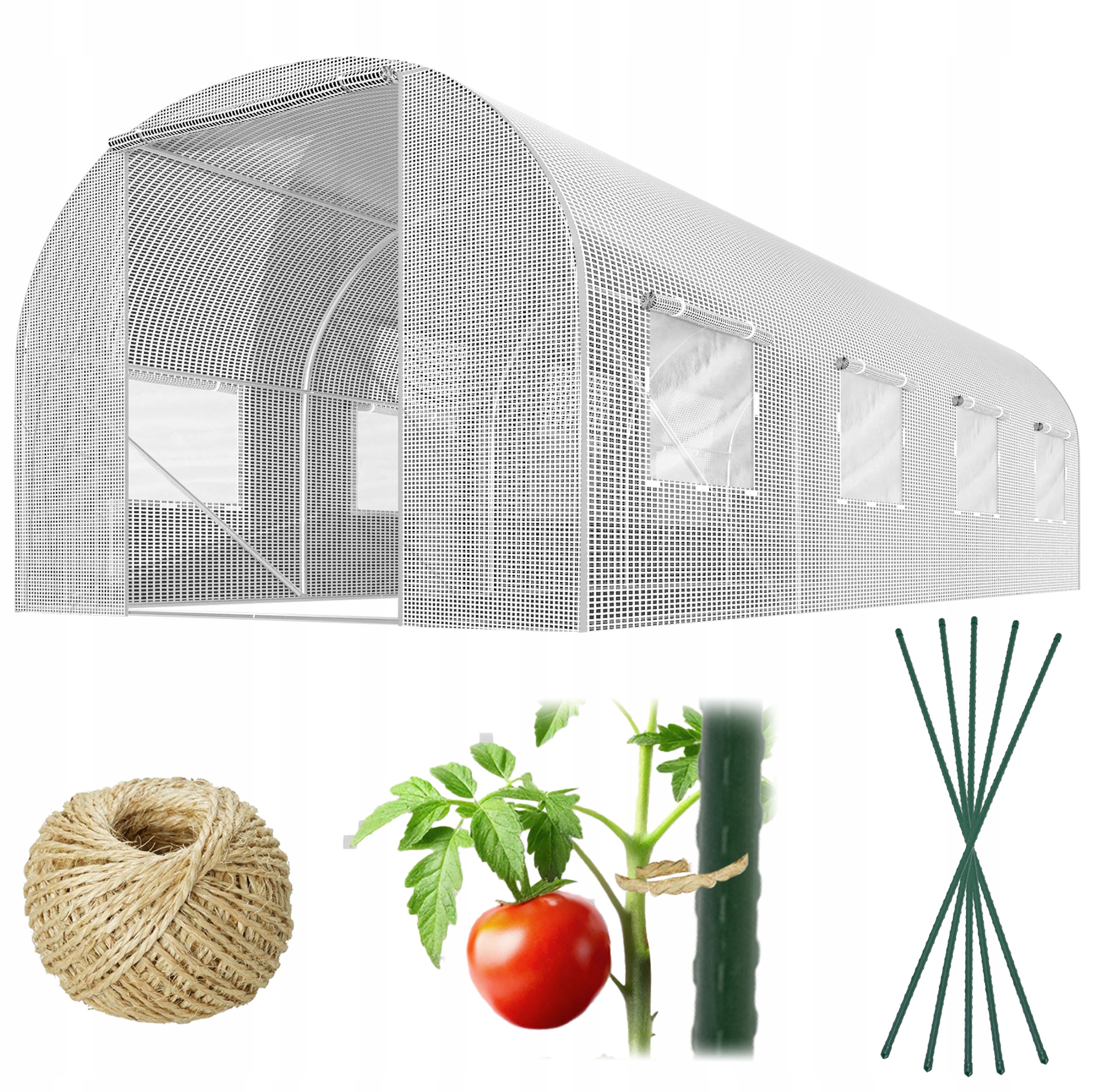 Zahradní Tunel Skleník 2x4,5 m Foliak Bílý 9 m2