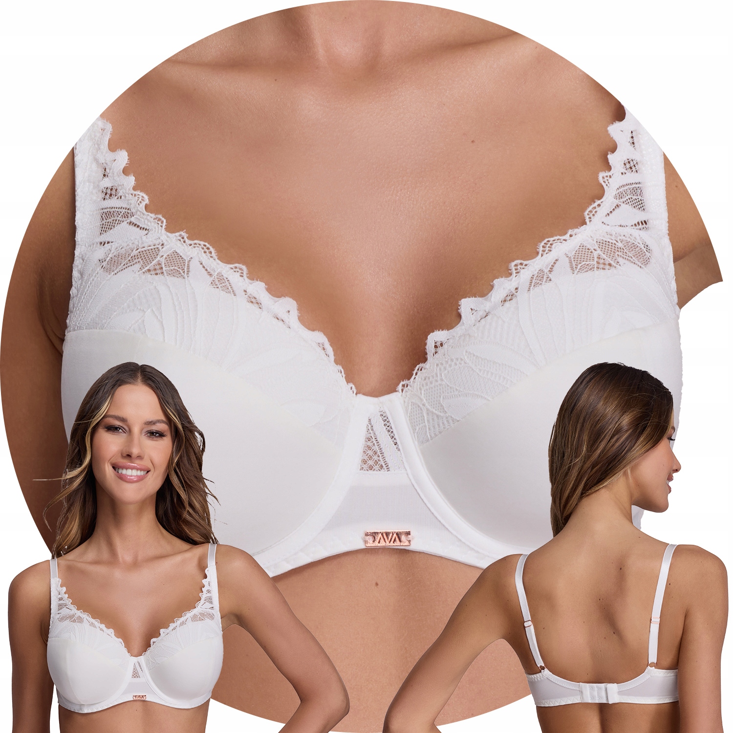 Ava 2107 Yasemin ecru 65J Vyztužená podprsenka