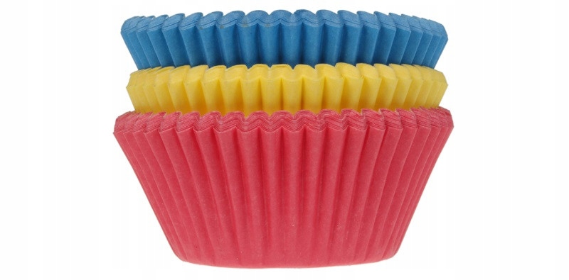 

Papilotki do muffinek Primary, mix, 75 szt.
