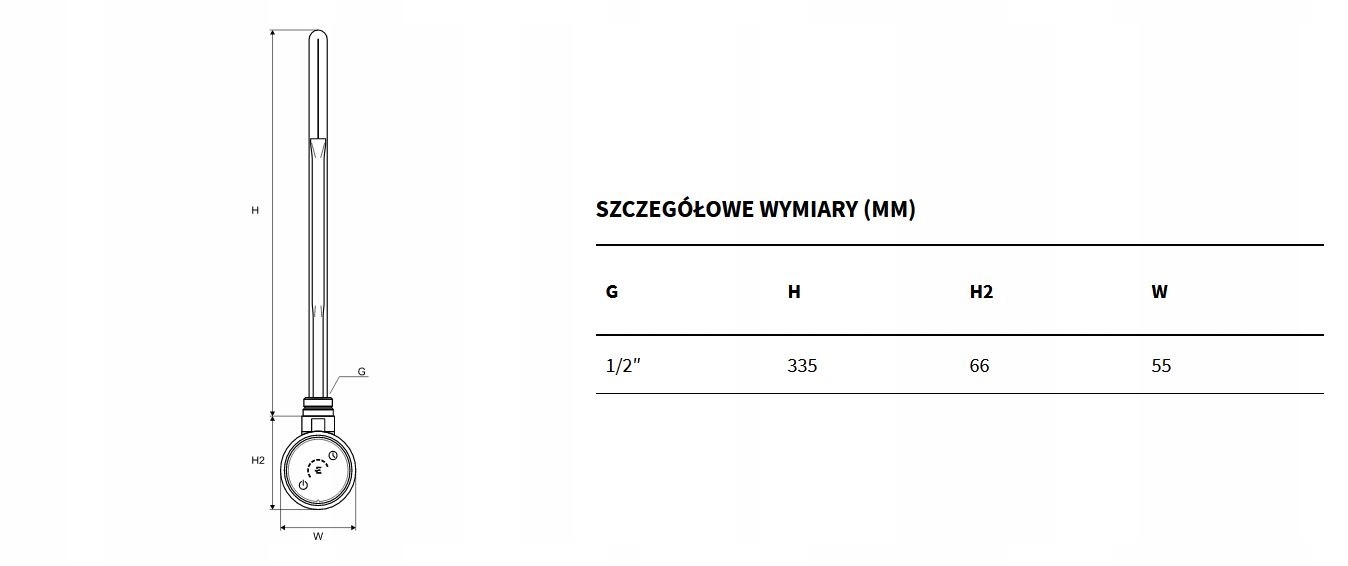 EXCELLENT WESTA grzałka elektryczna, 400W, biała Marka inna