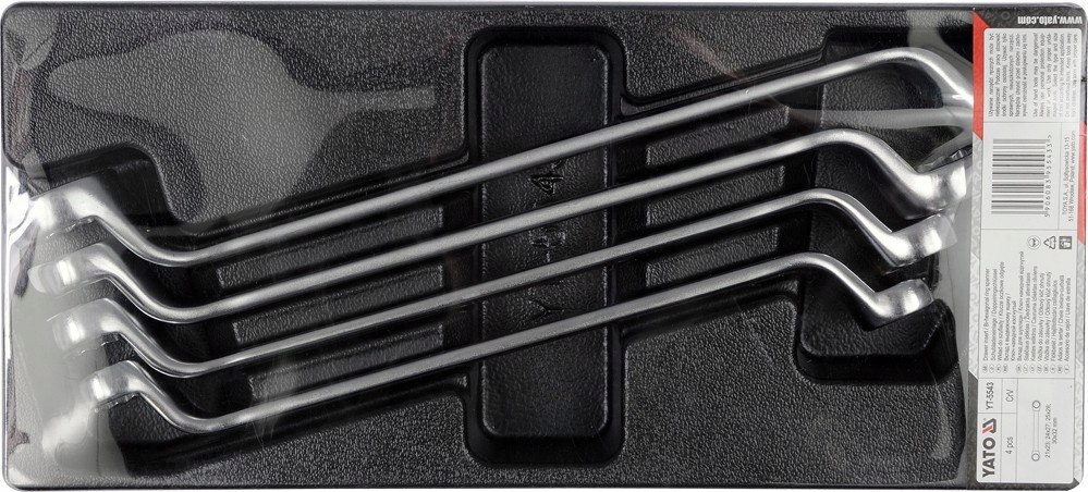 WKŁAD DO SZUFLADY KLUCZE OCZKOWE ODGIĘTE 21- 32MM 4 CZĘŚCI Marka Yato