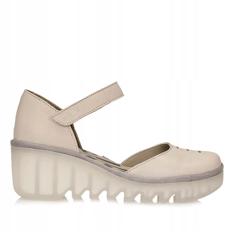 Dámské sandály Fly London BISO305FLY Mousse Taupe béžové s klínkem