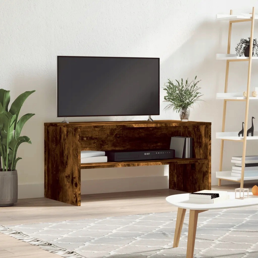 vidaXL Szafka pod telewizor, przydymiony dąb, 80x40x40 cm