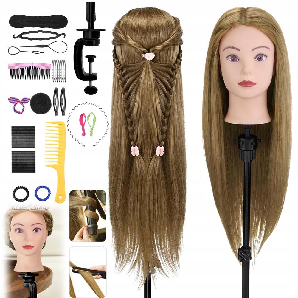 Hlava Pro Kadeřnický Trénink, Česání, Sada Hřebenů, Stativ 71 CM