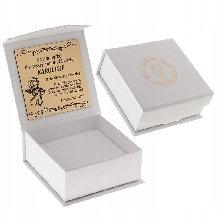 SREBRNY ŁAŃCUSZEK + MEDALIK MATKA BOSKA CZĘSTOCHOWSKA 925 / DLA DZIEWCZYNKI Materiał Srebro