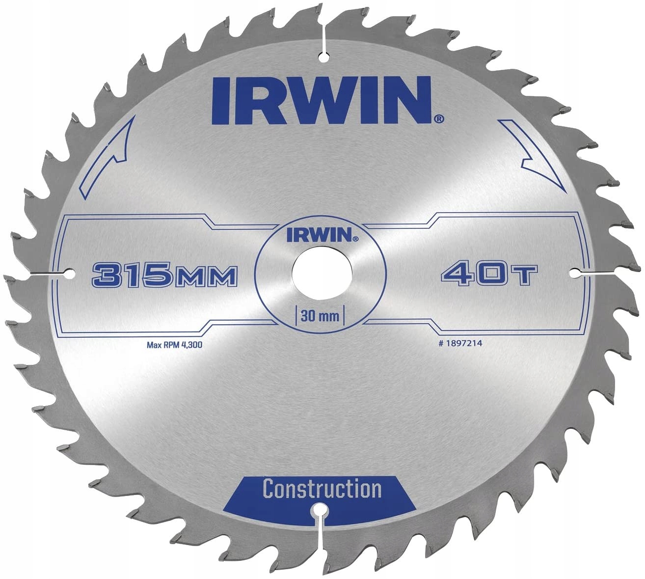 

Piła Spiekowa Do Drewna 315*30MM/40T 1897214 Irwin