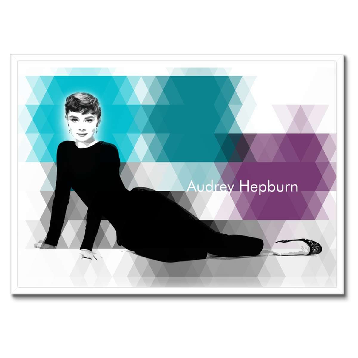 Plakáty v rámu 70x50 Audrey Hepburnová geniální