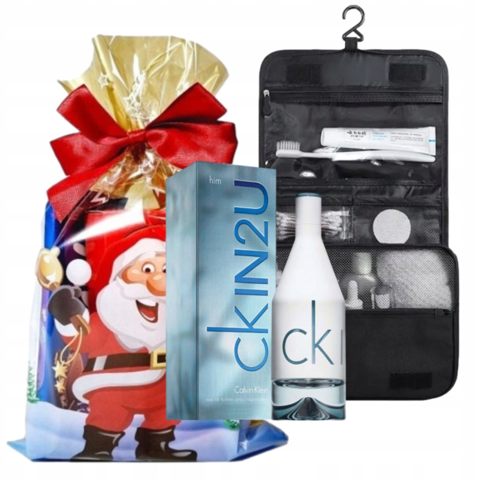 Sada dárek Pánská toaletní voda Calvin Klein In2U men+ Kosmetická taštička