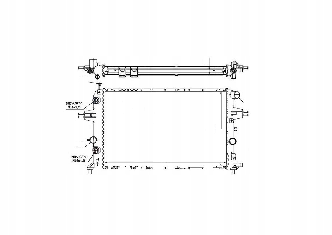 OPEL ASTRA G 98 - 04 CHŁODNICA 1300210