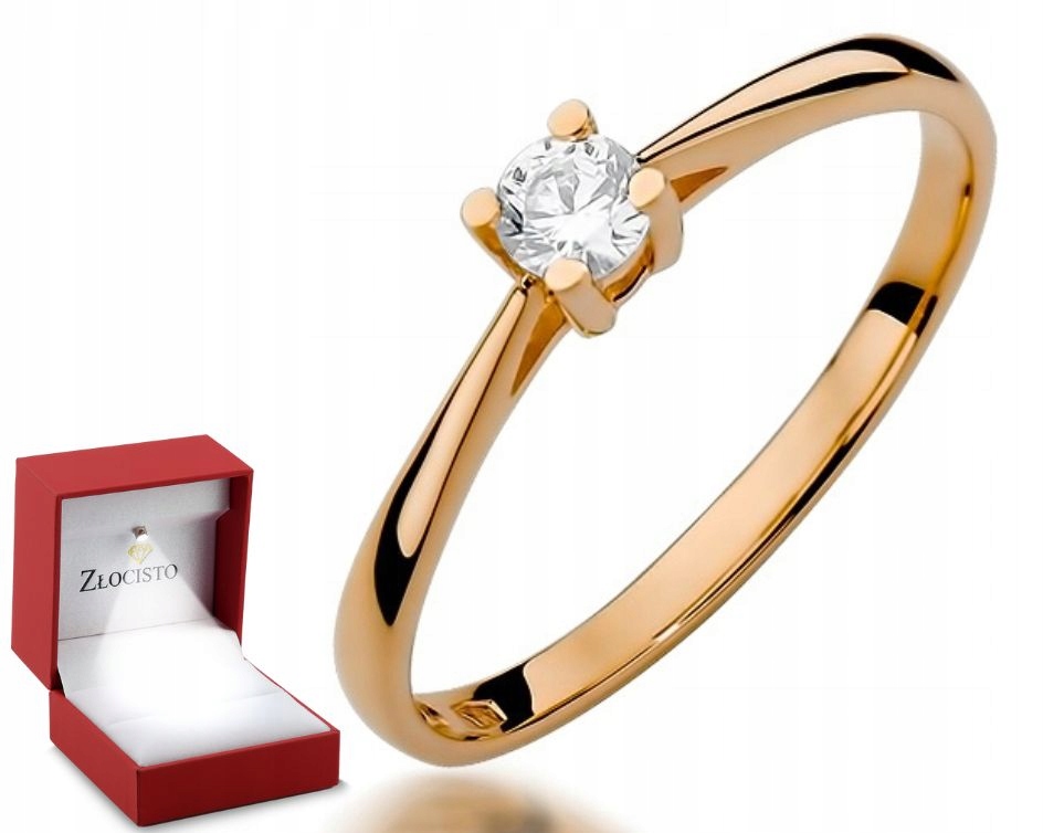 prstýnek s briliantem 0,15 Ct 585