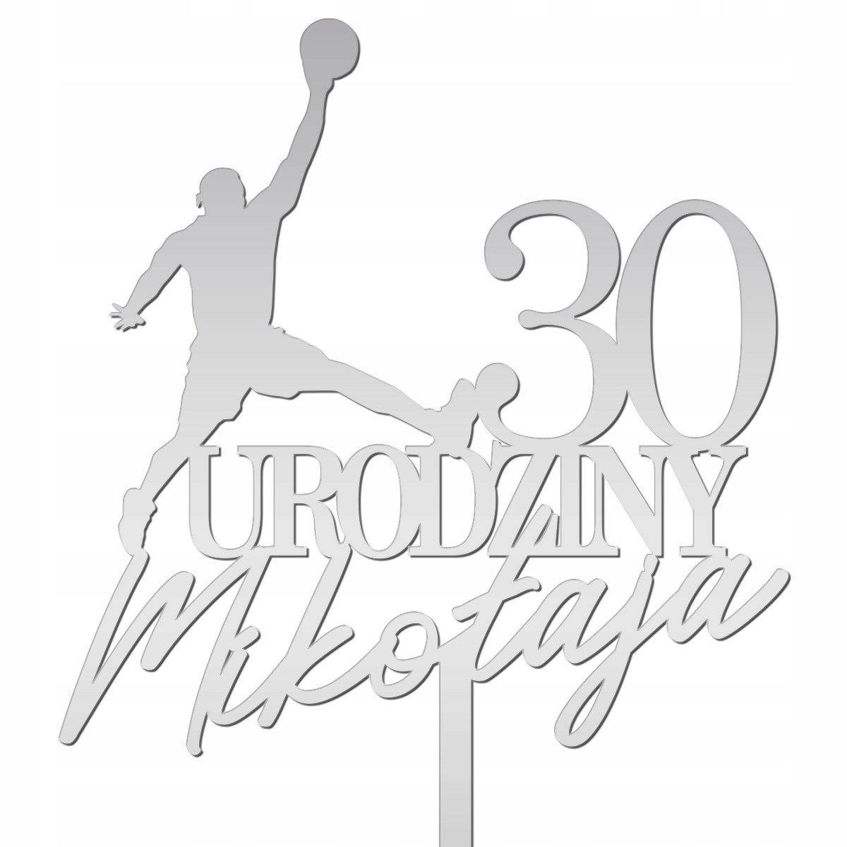 TOPPER KOSZYKÓWKA KOSZYKARZ BASKETBALL TORT SREBRO