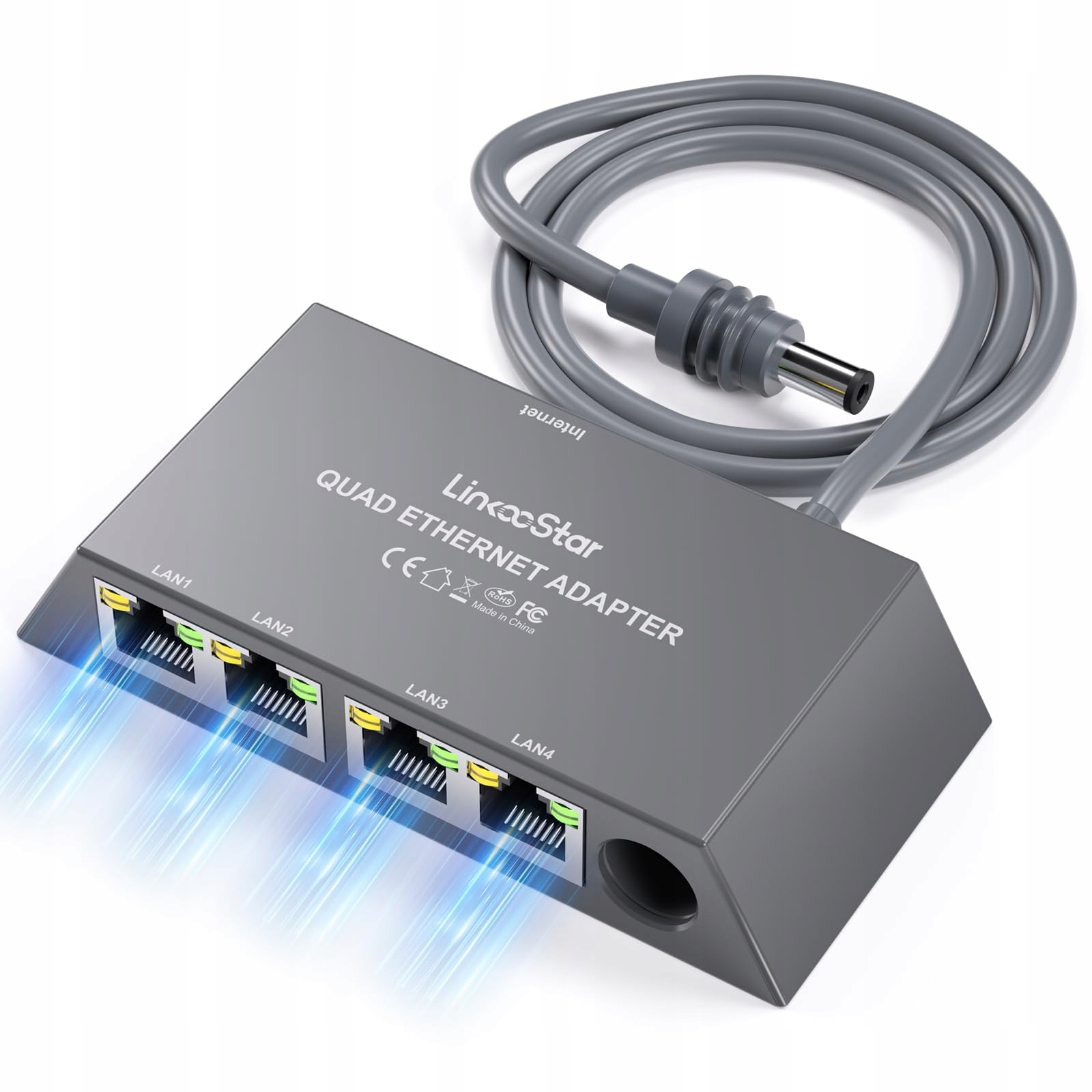 Adapter Ethernet do Starlink Gen3 Mini z 4 portami Gigabit Lan 0.5M Kabel