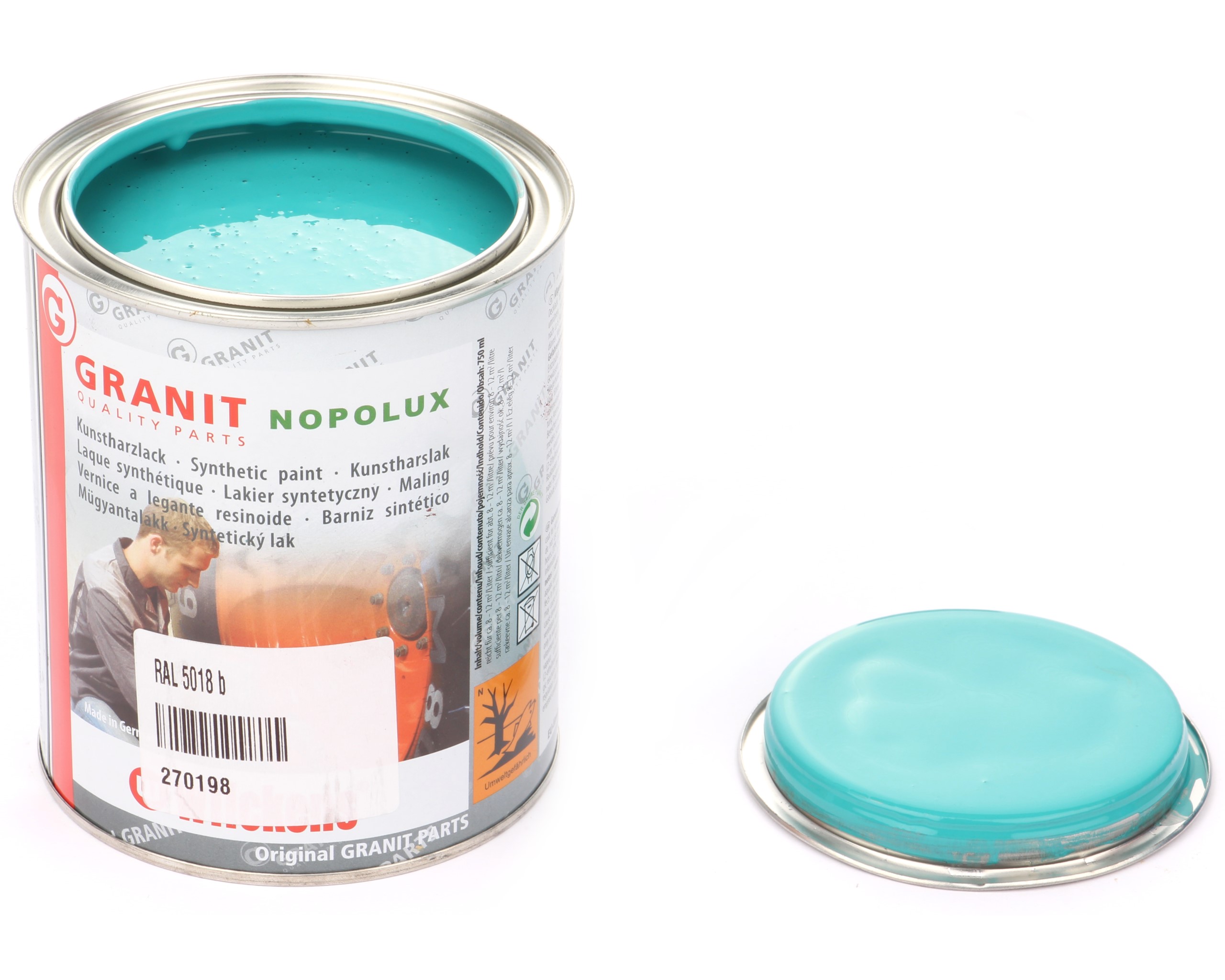 lak barva na stroje Ral 5018 1l Wilckens Granit