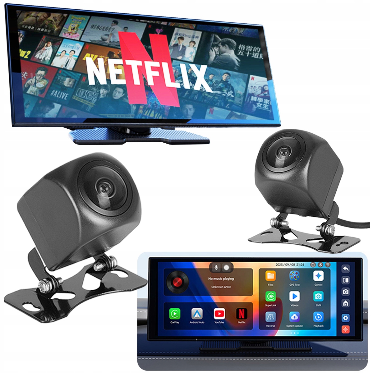 Monitor samochodowy Ekran do Samochodu 11,4'' kamera tylna Android Apple
