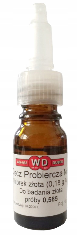 Chlorek Zlatý 0,18 g Au Zkušební kapalina 10 ml