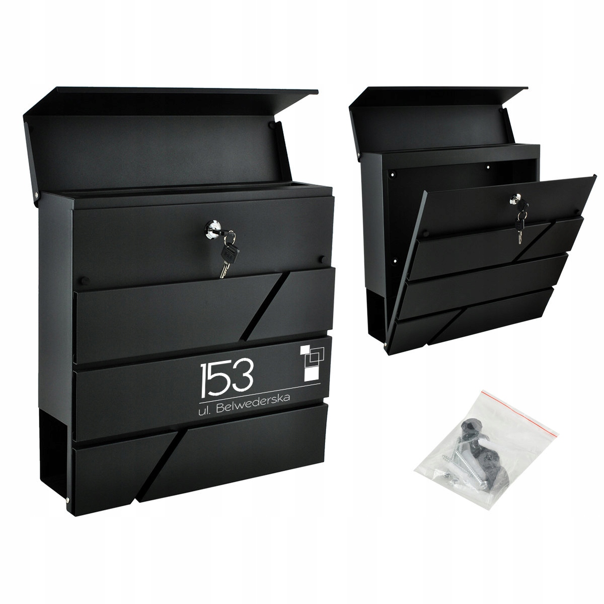 poštovní schránka Poštovní Antracit Číslo Domu