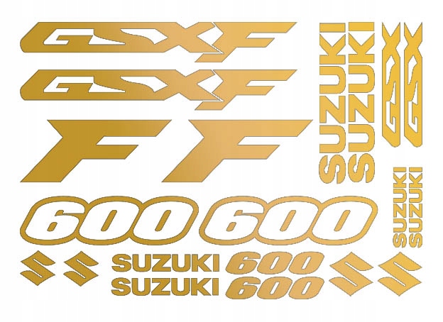 

Suzuki Gsxf 600 naklejki Złoto, Srebro, Miedź
