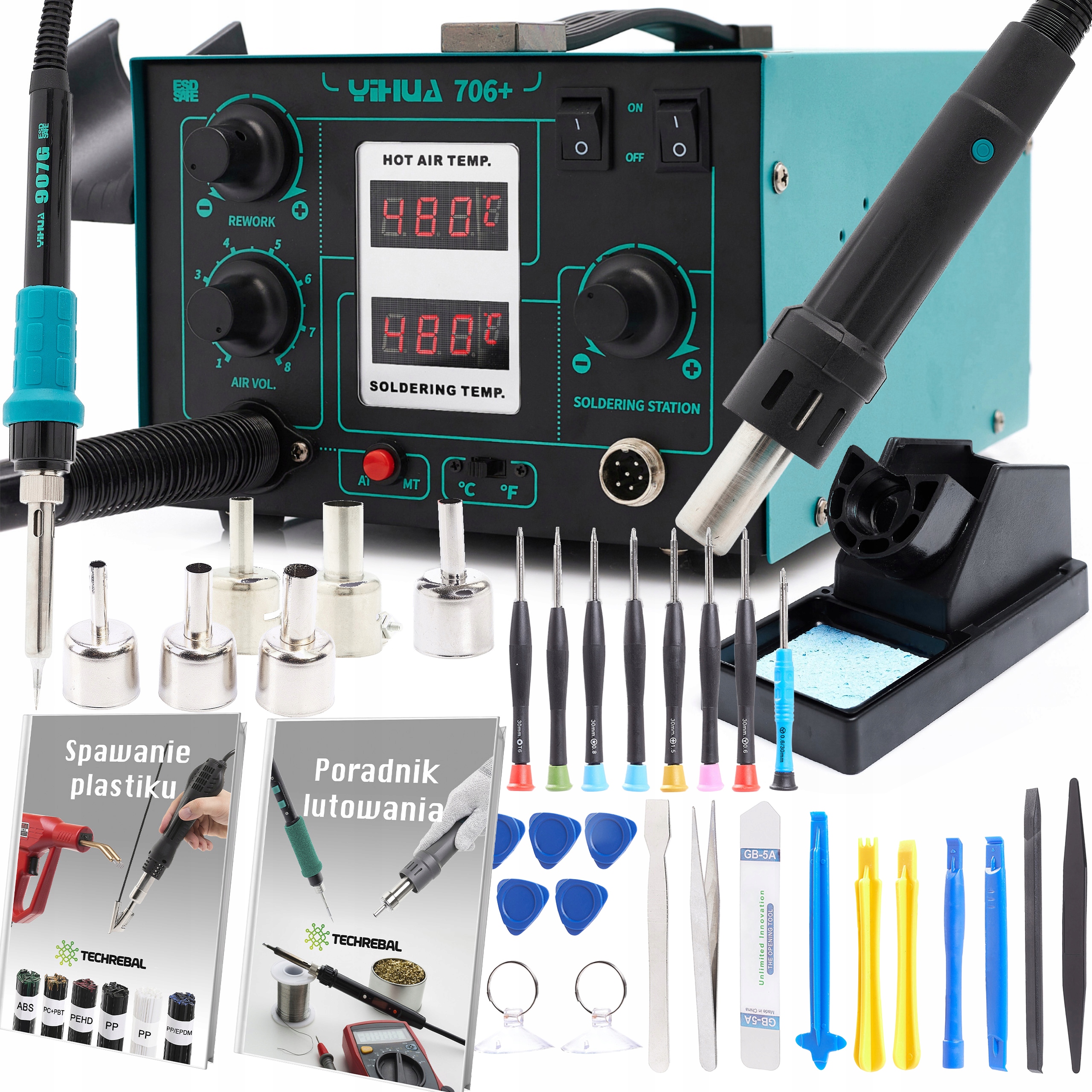 Pájecí Stanice Baňková Páječka 706+ Hot Air Sada Pro Opravu Gsm