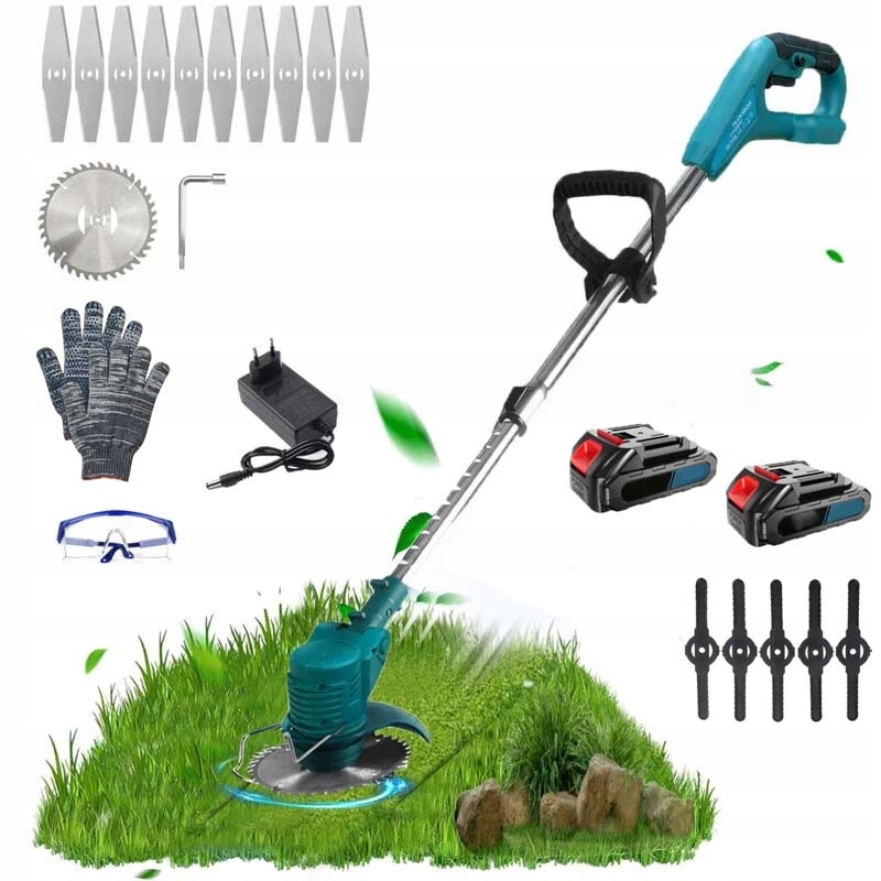 Elektrický Akumulátorový Vyžínač Kosa Na TRÁVY+2xAKU