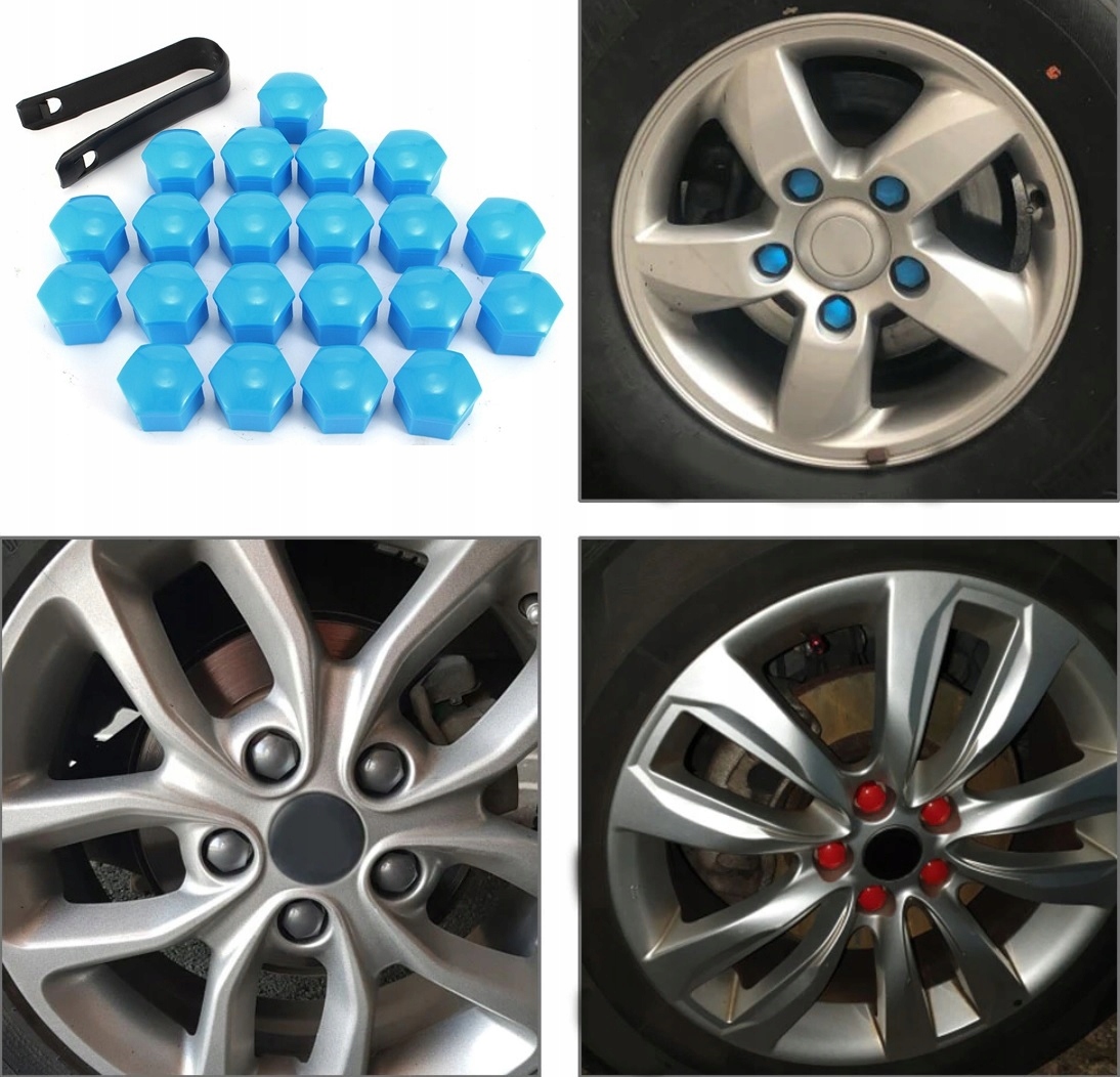 NAKŁADKI ZAŚLEPKI KAPSLE NA ŚRUBY KOŁA FELGI 17 mm Liczba sztuk 1 szt.