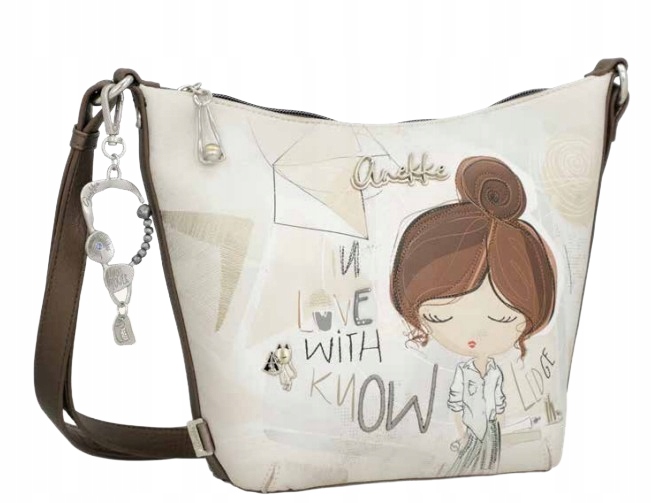 stylowa torebka listonoszka damska na ramię Brelok Anekke 42803-552 Sophia