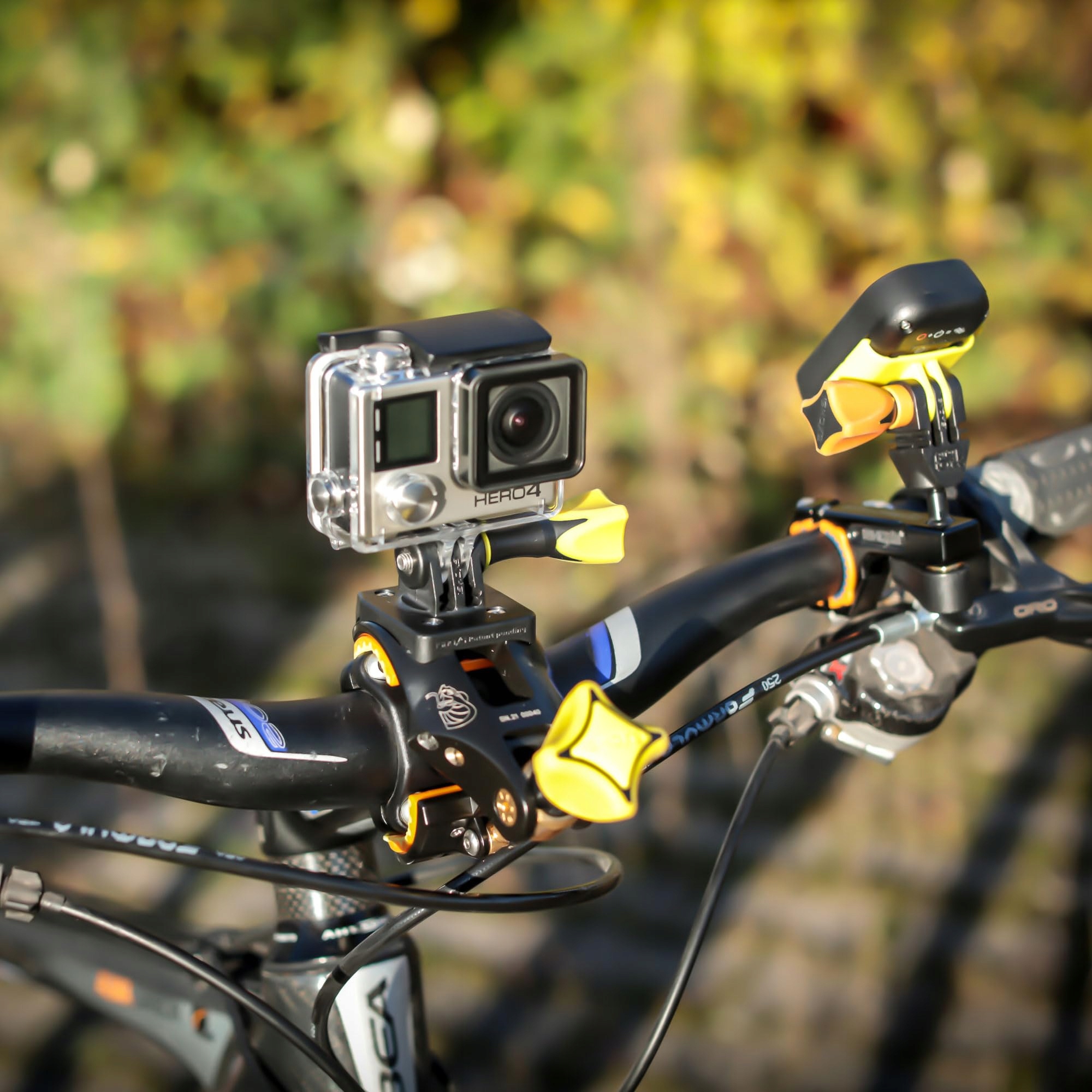 Uchwyt Kierownicy Motocykla Roweru Do GoPro 16-50mm Czarny iSHOXS — miniatura 2