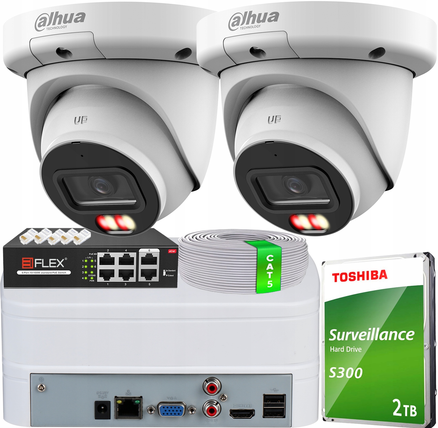 Monitorovací sada 2 kamer IPC-HDW3649QM-S-IL 6Mpx Dual Light Ai Smd 4.0