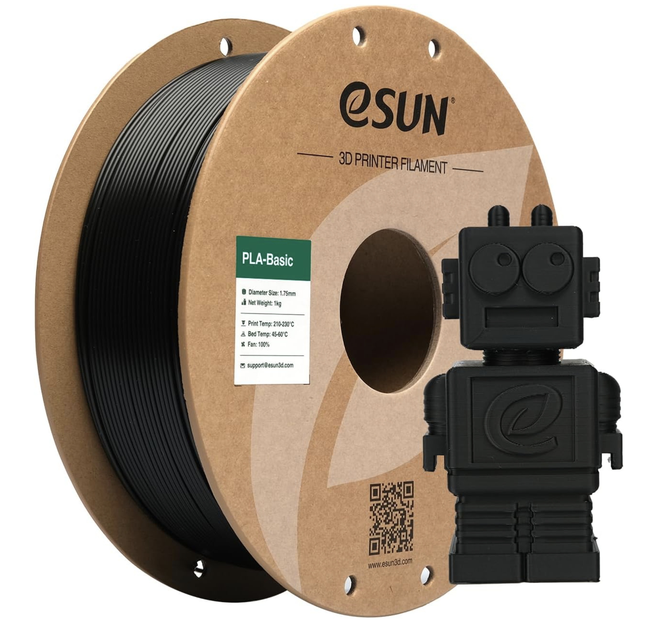 Filament PLA eSUN 1,75 mm 1000 g czarny
