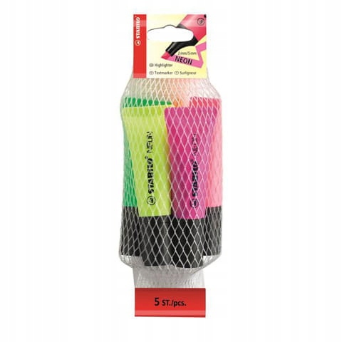 

Zakreślacze Stabilo Neon 5 Sztuk Etui
