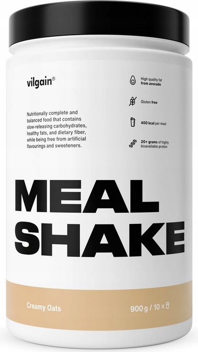 Creamy Oats Meal Shake 900g Vilgain z ekologického zemědělství
